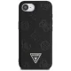 Guess Grained Hot Stamp Peony Triangle Logo MagSafe Case for iPhone 16e, Black