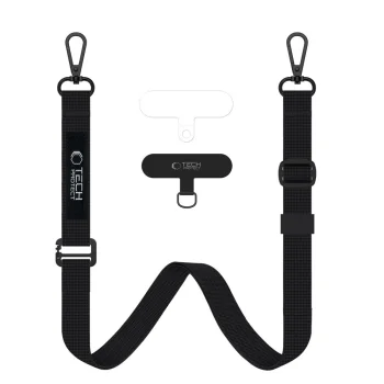 Tech-Protect C65 2-in-1 Phone Lanyard, Black