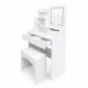Modernhome Makeup Vanity Dressing Table with LED Mirror and Stool