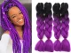 Synthetic Ombre Braiding Hair Extensions, Colorful Violet