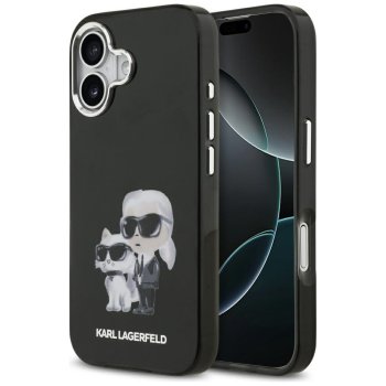 Karl Lagerfeld IML Aquarelle Karl & Choupette & Logo MagSafe Phone Case Cover iPhone 17 - Black