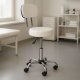 Регулируемый косметический стул со спинкой Modernhome BC009-W, белый