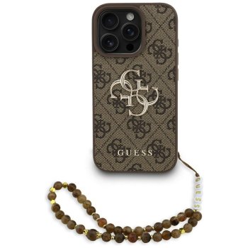 Guess 4G Strap 4G Classic Logo Phone Case Cover iPhone 16 Pro Max - Brown