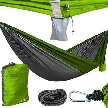 Gardlov Santiago Travel Hammock 260x140cm, Green/Grey