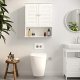 Leobert Hanging Bathroom Cabinet with Adjustable Shelf, White