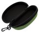 Hard Shell Zipper Glasses Case with Clip, Camo Green