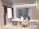 Wooden Dollhouse with Furniture and LED Lighting, 78 cm, White
