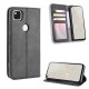 Google Pixel 4a Retro Magnetic Leather Case Cover with Card Slots, Black