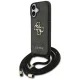 Guess 4G Big Logo Cord Strap Crossbody Case for iPhone 17, Black