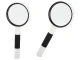 Classic Handheld Magnifying Glass 6x with 65mm Lens, Black and White