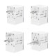 Dudao A65Pro 65W EU / US / JP / AUS / UK travel adapter 2x USB-C 2x USB-A - white