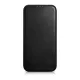 iCarer iPhone 14 Plus Leather Folio Case with MagSafe, Black (AKI14220707-BK)