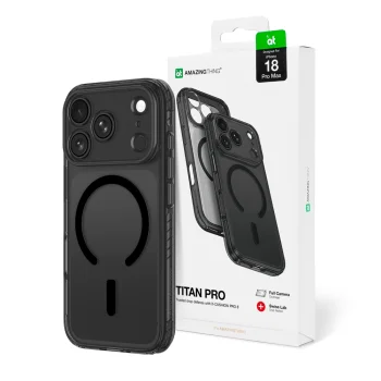 AmazingThing Titan Pro Lens Case for iPhone 18 Pro Max with MagSafe, Black