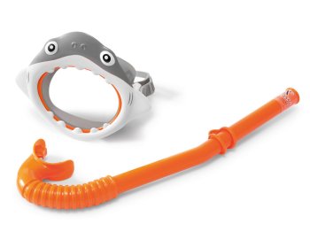 INTEX Shark kids snorkel set with mask & tube 55944, grey