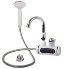 Bathroom/Kitchen Electric Water Heating Tap Faucet with Shower Head and LCD Temperature Display