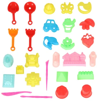 Sand Toy Set with Molds and Shovel, 28 Pieces