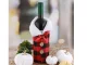Christmas Plaid Bottle Cover, 16x12 cm