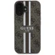 Guess 4G Printed Stripes MagSafe Case for iPhone 16 - Brown