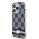 Apple iPhone 15 Pro Max 6.7\'\' DKNY IML Checkered Mono Pattern Printed Stripes MagSafe Case Cover, Black