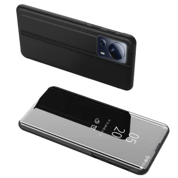 Clear View Case Flip Cover for Xiaomi 13 Lite, Black