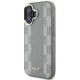 DKNY iPhone 16 Case Leather Checkered Mono Pattern MagSafe, Beige