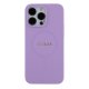 Guess iPhone 15 Pro Max Case Saffiano 4G Metal Logo MagSafe, Purple