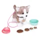 Interactive Walking Husky Toy Dog on Leash Sings Melodies and Wags Tail