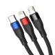 3mk Hyper Cable N-SERIES 3-in-1 USB-A to USB-C / Lightning / Micro USB 1.2m 18W - Black