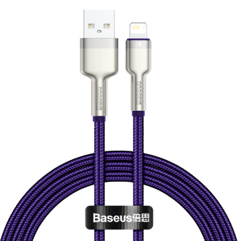 USB to Lightning Cable Baseus Cafule 2.4A 1m Purple