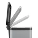 Recycling Pedal Bin Hailo Öko trio Plus L, 3 x 9 L, Light Grey Matte