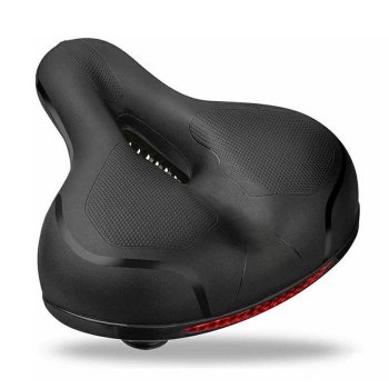 Comfortable Bike Saddle with Shock Absorption and Reflective Strip