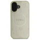Guess Saffiano Peony Classic Logo MagSafe Case for iPhone 16 - Gold