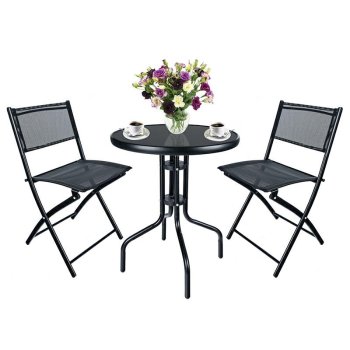 Balkona komplekts 2 krēsli galds