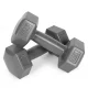 ModernHome Hex Dumbbells 2×1 kg Fitness Weights, Grey