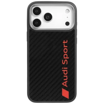 Audi iPhone 17 Pro Max Case R8 Carbon Fiber MagSafe, Black