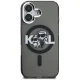 Karl Lagerfeld iPhone 16 Case IML Glitter Karl & Choupette MagSafe, Black