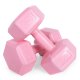 ModernHome Hex Dumbbell Set 2x4 kg Exercise Weights for Fitness, Pink