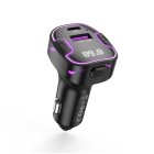 Bluetooth FM Transmitter for Car, XO BCC12 MP3 Player 3.1A USB Car Charger, Black