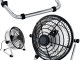Quiet Metal Desk Fan 22cm USB-C 2 Speeds Home Office, Black
