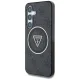 Guess 4G Glitter Triangle Buttons MagSafe Case for Samsung Galaxy S25+ Black