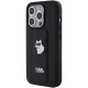 Karl Lagerfeld iPhone 15 Pro Case Gripstand Saffiano Choupette Pins, Black