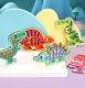 Bakalu Wooden Lacing Game Dinosaurs KZ0978