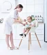 ECOTOYS 2-in-1 Convertible High Chair for Baby & Toddler, Beige
