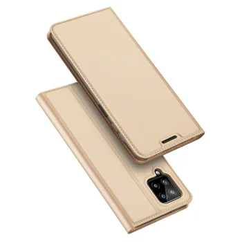Dux Ducis Skin Pro Bookcase Wallet Case for Samsung Galaxy A22 4G, Gold