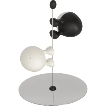 Alessi Lilliput ASG02 BW Salt and Pepper Set, Black / White