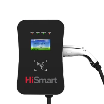 EV Charging Station Wallbox Type 2 22kW 32A 3-Phase 5m Cable IP65 LCD