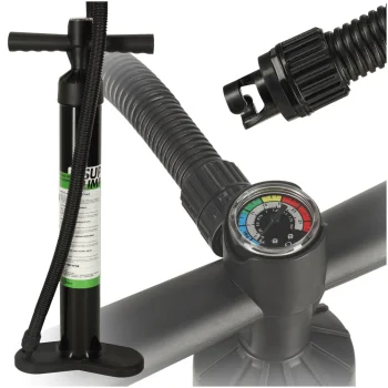 Single-Action Hand Pump for SUP Boards with Pressure Gauge