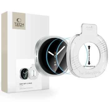 Tech-Protect Easy Set+ Tempered Glass for Samsung Galaxy Watch Ultra 44mm, 2-Pack