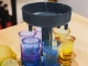 Alcohol and Beverage Dispenser with 6 Shot Glasses (50ml), Assorted Colors