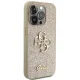 Guess iPhone 15 Pro Case Fixed Glitter Big 4G, Gold